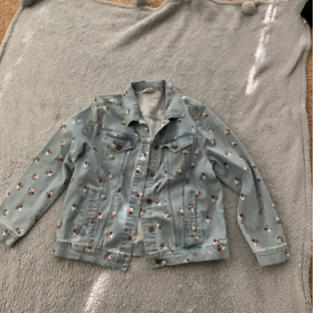 Disney Light Blue Jacket with Character Print